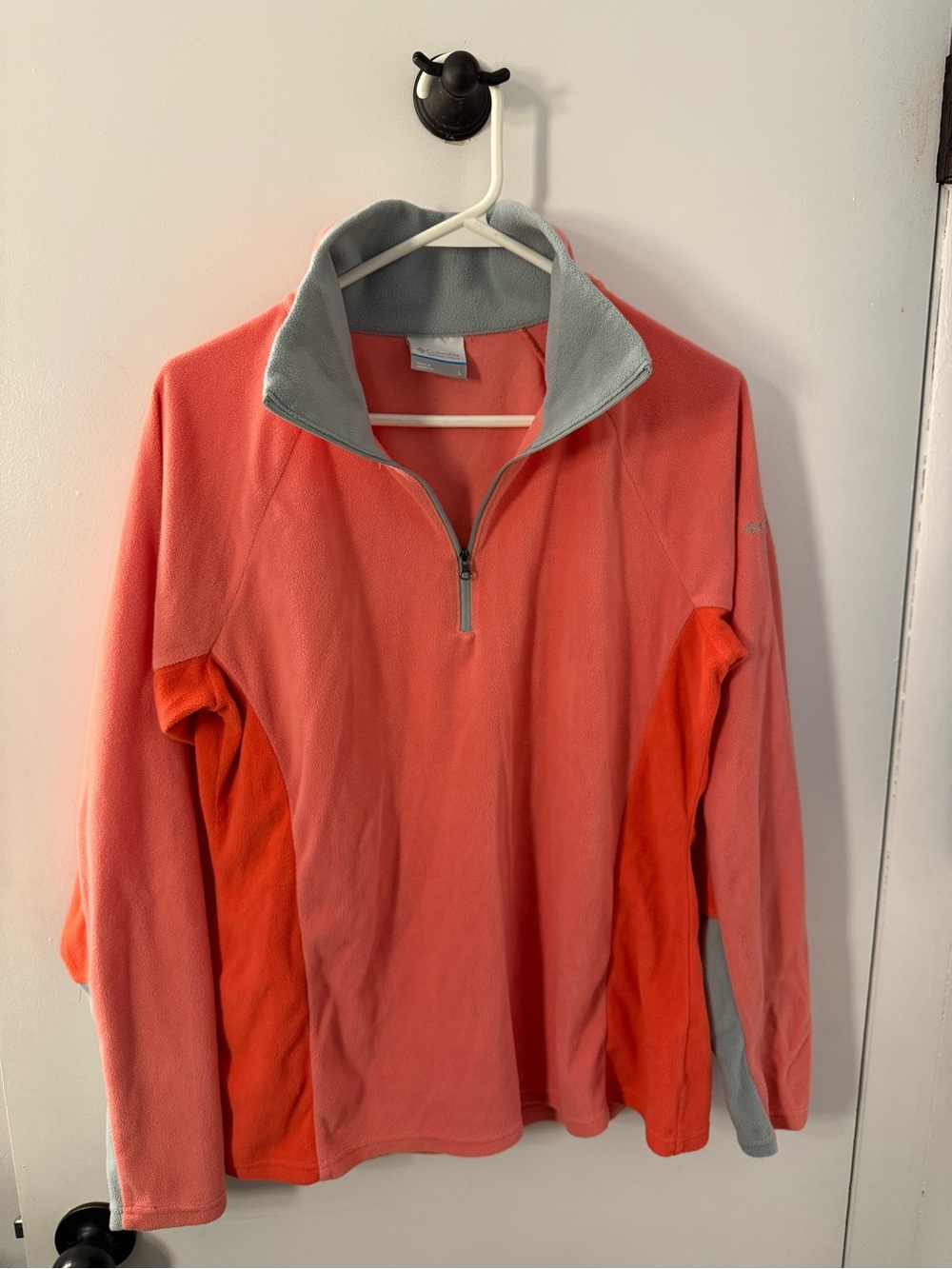 Columbia Coral and Light Gray Fleece Jacket